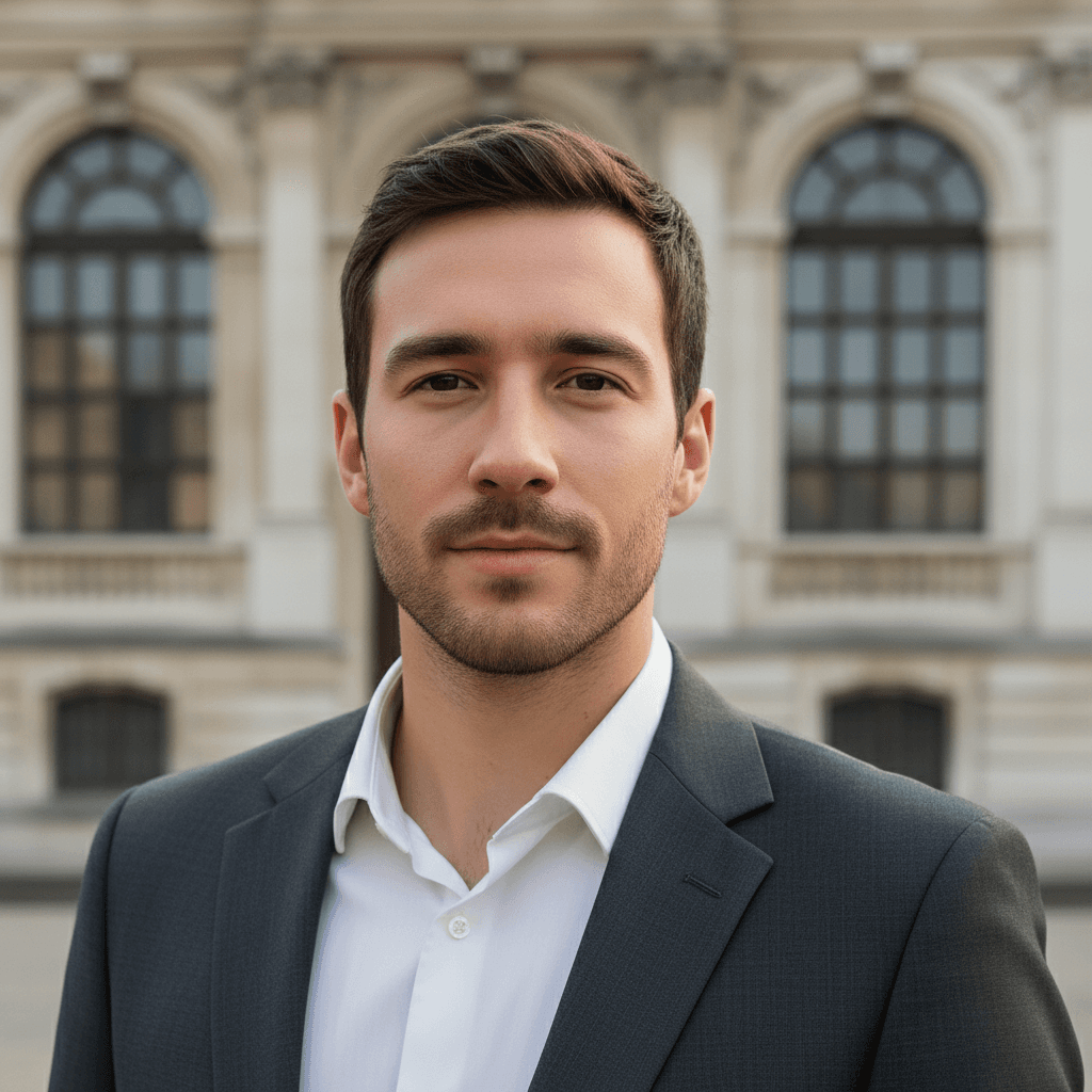 Voorbeeldfoto na: zakelijke profielfoto makelaar voor historisch gebouw
